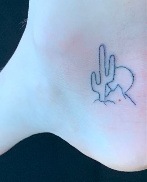 Small Cactus Tattoo, Teeny Tattoos, Desert Tattoo, Cowboy Tattoos, Texas Tattoos, Cactus Tattoo, Mommy Tattoos, Small Cactus, Tiny Tattoos