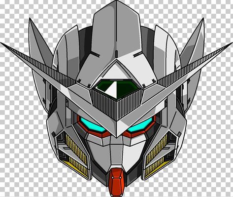 Gundam Head Design, Gundam Head Art, Gundam 00 Wallpapers, Gundam Cake, Gundam Face, Gundam Helmet, Exia Gundam, Gundam Drawing, Art Tips And Tricks