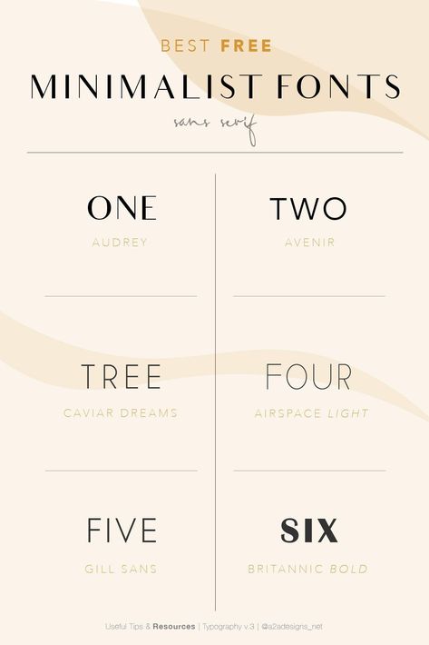 Type-Tuesday Best free minimalist fonts | Design Resources | We share our most used minimal fonts that are completely free, saving you hours of sourcing for this material. Read more on the blog #typetuesday #ilovetypography #freebie #resources @a2adesigns Minimalist Canva Fonts Free, Free Minimalist Fonts, Minimal Fonts Free, Minimalistic Fonts, Fonts Photoshop, Photoshop Fonts, Minimal Font, Business Fonts, Identity Design Inspiration