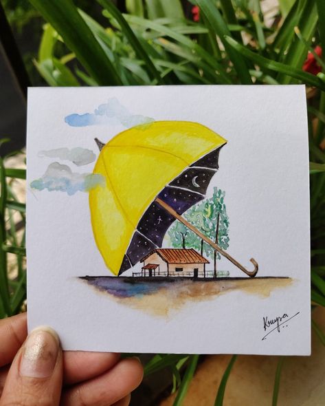 Monsoon is my favorite season of all. Monsoon Related Drawing, Monsoon Drawings Ideas, Monsoon Season Drawing, Monsoon Drawings, Monsoon Painting, Summer Season Drawing, Birthday Bullet Journal, Pikachu Drawing, Summer Drawings