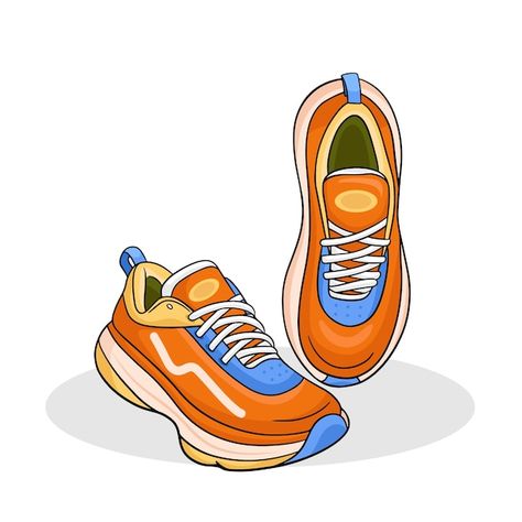 Running Shoes Illustration, Places To Buy Shoes, Shoe Graphic Design, Shoe Illustration, Shoes Vector, Shoes Cartoon, Fashion On A Budget, Cartoon Shoes, Shoes Illustration