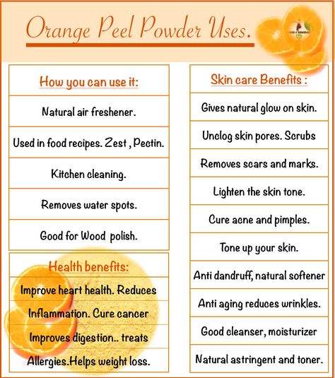 Orange Peel Benefits, Orange Benefits, Oranges Benefits, Diy Vitamin C Serum, Orange Peel Powder, Orange Powder, Beginner Skin Care Routine, Mask Recipes, Rich Food