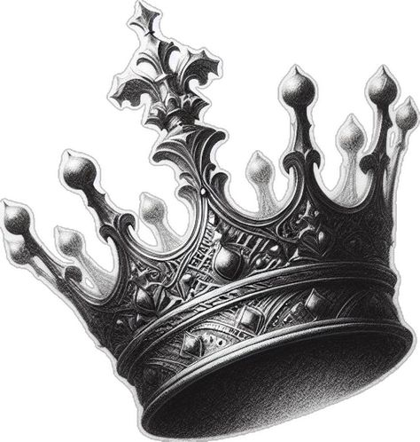 King Cap Png, Lion And Crown Tattoo, Kings Crown Tattoo, Diamond Crown Tattoo, Coronas Tattoo, Graffiti Crown, King Crown Drawing, Border Tattoo, Crown Tattoo Men