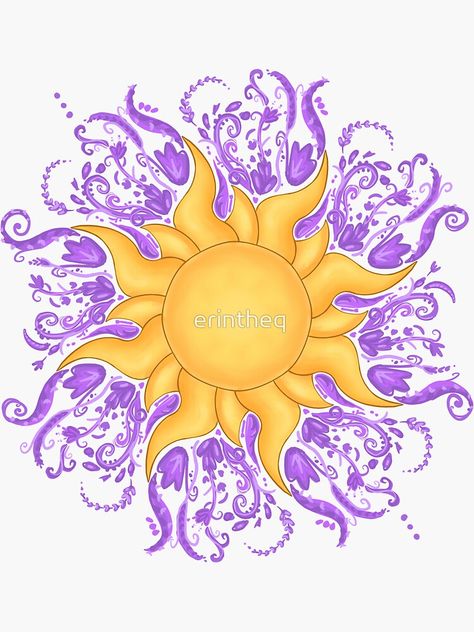 Rapunzel Sun, Tangled Painting, Tangled Sun, Sun Drawing, Colorful Kids Room, Sun Painting, Room Wall Painting, Fashion Drawing Sketches, Sun Design