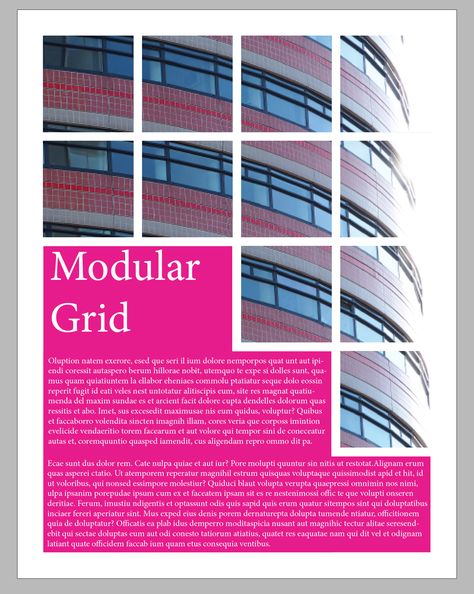 Grid Exercise: Modular Grid Modular Grid Poster, Modular Grid Design, Artist Grid, Modular Grid, Library Marketing, Grid Poster, Responsive Grid, Grid Layouts, Brochure Cover