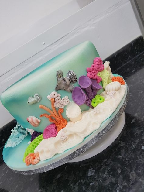 Fondant Coral, Nemo Cake, Coco Melon, Cake Decorating Piping, Fondant Tutorial, Mermaid Cakes, Under The Sea Party, Take The Cake, Second Birthday