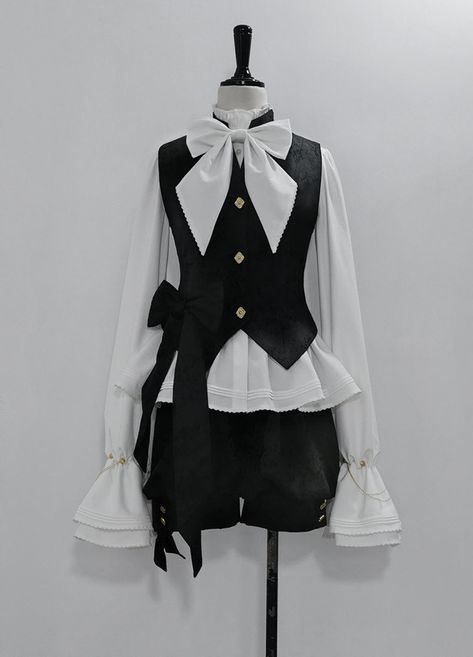 New Release: Princess Chronicles 【-The Intrepid Rabbit 2.0-】 #Ouji Lolita Vest, Blouse and Short Pants ◆ Shopping Link >>> https://lolitawardrobe.com/princess-chronicles-the-intrepid-rabbit-20-ouji-lolita-vest-blouse-and-short-pants_p8029.html Princess Chronicles, Ouji Fashion, Shopping Link, Old Fashion Dresses, Clothing Design Sketches, Vest Blouse, Gothic Vintage, Kawaii Fashion Outfits, Gothic Punk