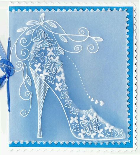 Tarjetas Vellum Crafts, Butterfly Shoe, Parchment Design, Parchment Crafts, Parchment Paper Craft, Vellum Cards, Parchment Cards, Parchment Craft, Paper Embroidery