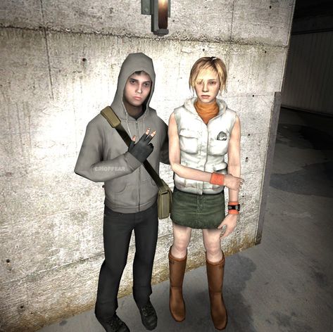 creds me :p Male Horror Game Protagonist, Silent Hill Roblox Avatar, Silent Hill Icons Aesthetic, Silent Hill Matching Pfp, Henry And Eileen Silent Hill, Simon Henriksson Pfp, Cry Of Fear Matching Icons, Fear Game, Prymid Head Silent Hill