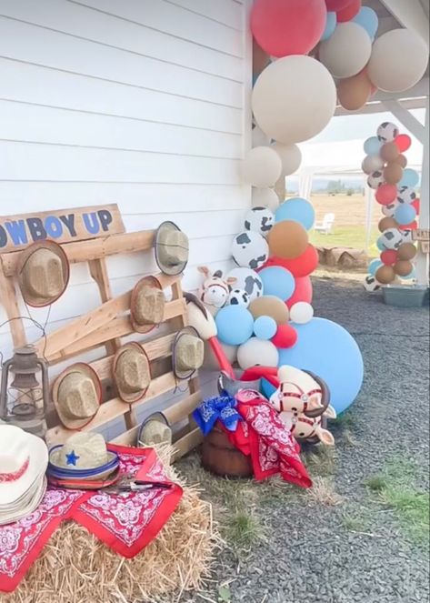 Our Buckaroo Is Turning Two, Rodeo Birthday Party Ideas, Baby Shower Vaquero, 1st Rodeo Birthday Party, 1st Rodeo Birthday, Second Rodeo, Rodeo Birthday Party, Rodeo Birthday Parties, 1st Rodeo