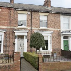 Look around this beautifully light and neutral home in County Durham | Ideal Home Terraced House Exterior, Terraced House Interior, Victorian Terrace Garden, Small Terraced House, Edwardian Terrace House, Terrace House Interior, Terrace House Exterior, Terrace Interior, Victorian Homes Exterior