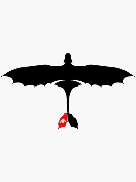 "Toothless " Sticker by Johnnynav321 | Redbubble Toothless Tail Fin, Toothless Logo, Toothless Tattoo Ideas, Toothless Stencil, Toothless Tattoo Small Outline, Toothless Printable, Toothless Silhouette, Toothless Embroidery, Toothless Line Art