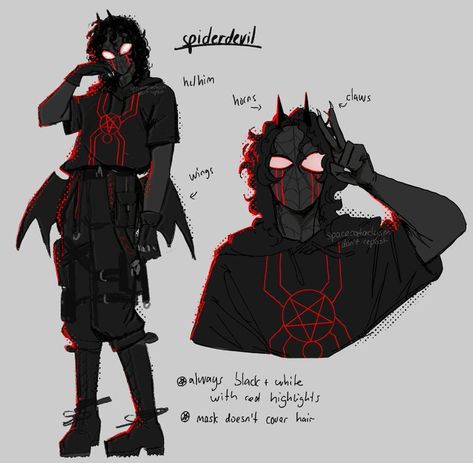 Spidersona Inspiration, Spidersona Design, Spidersona Oc, Spiderman Oc Art, Spider Oc, Spidersona Art, Spiderman Stuff, Oc Things, Spiderman Characters