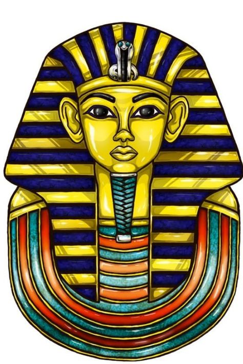 Pharoah Egyptian Drawing, Pharoah Egyptian, Egypt Drawing, The Egyptian Pharaohs, Ancient Egypt For Kids, Egyptian Artwork, Ancient Egypt Projects, Egyptian Drawings, King Tut Tomb