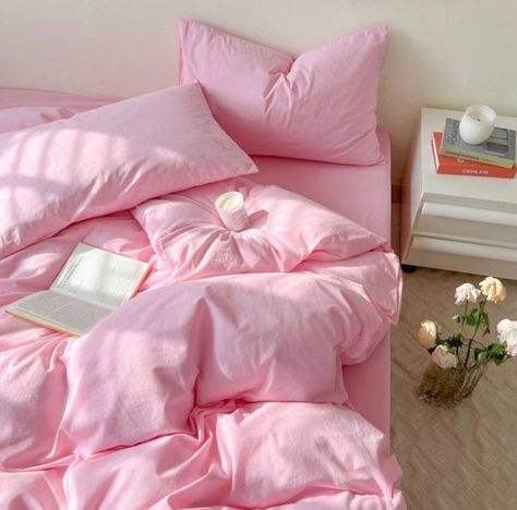 Pink Bedding Sets, Soft Comforter Bedding, Pink Bedding Set, Comforter Bedding Sets, Soft Comforter, Queen Size Bed, Cotton Bedding Sets, Soft Bedding, Flat Bed