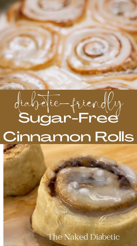 This is an easy Low Carb Recipe for Sugar Free Cinnamon Rolls. They are easy to make and we've changed up the flour to Carbalose which makes a nice smooth roll. Sugar Free Glaze, Sugar Free Pastries, Sugar Free Donuts, Sweets For Diabetics, Sugar Free Desserts Easy, Low Sugar Desserts, Cinnamon Roll Recipe, Sugar Free Baking, Sugar Free Recipes Desserts