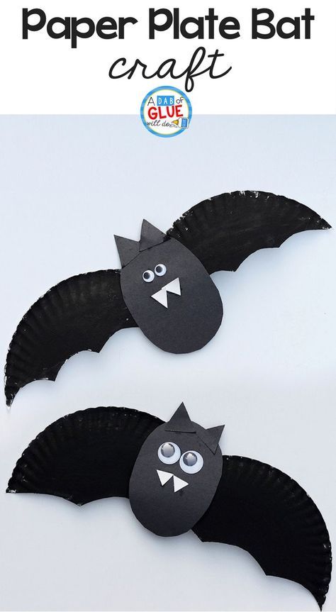 Today we're sharing a super cute paper plate bat craft! This is a sun and simple craft to do with  preschool, kindergarten, or elementary students to go along with bat books or to decorate the home or classroom for Halloween. These bats are adorable with their pointy teeth, and aren't too scary! Bats Crafts Preschool, Kids Easy Crafts, Pointy Teeth, Summer Preschool Crafts, Crafts For The Home, Girls Crafts, Crafts For Kids Easy, Bat Craft, Halloween Kindergarten