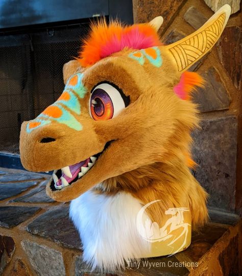 Dragon Fursuit Head, Fursuits For Sale, Dragon Fursona, Dragon Fursuit, Fursuit Ideas, Fursuit Tutorial, Fur Suits, Fursuit Head, No. 2