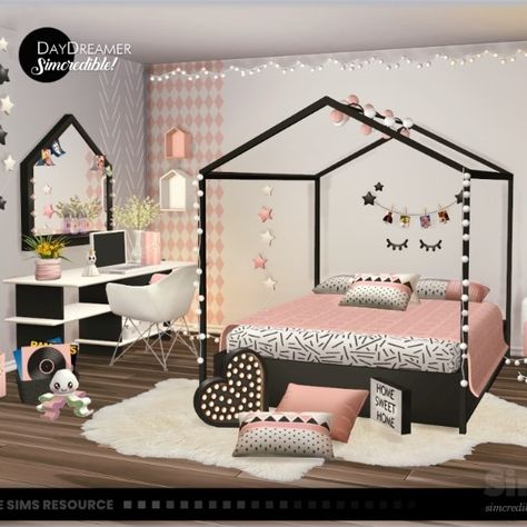 Bringing back to your sim kids the Daydreamer bedroom for kids and teens. Fully retested and updated.
Colorful, funny, cute and cozy, you'll get single and double beds, dresser, armoire, bookshelf plus, as most of you requested, desk and chair. No more excuses for delaying the home work ^^ by SIMcredibledesigns.com

available now exclusively at TheSimsResource Dresser Armoire, Bedroom For Kids, Sims 4 Cc Furniture Living Rooms, Sims 4 Beds, Mod Furniture, Sims 4 Bedroom, Dream Kids, Pink Bedroom Decor, Teen Furniture