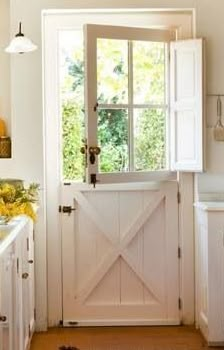 Dutch Doors Diy, Dutch Doors Exterior, Barn Door Hinges, Half Doors, Dutch Door, Open Door, House Doors, Kitchen Doors, Diy Door