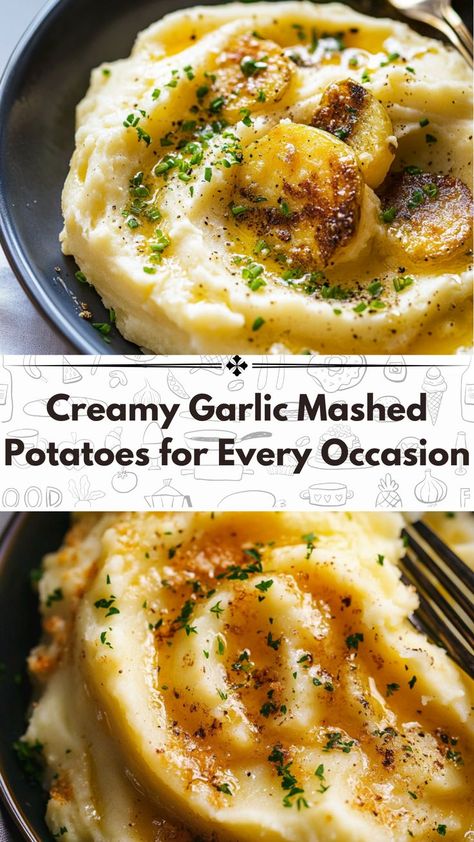 Elevate your dining experience with creamy garlic mashed potatoes that are perfect for every occasion! This easy recipe showcases the sweet flavor of roasted garlic blended with tender potatoes, creating a side dish that’s both rich and comforting. With just a few simple ingredients like butter and heavy cream, you can whip up a delicious accompaniment that pairs beautifully with grilled meats, roasted vegetables, or savory gravies. Get ready to delight your guests with this classic favorite! Roasted Mashed Potatoes, Ultimate Mashed Potatoes, Gravy For Mashed Potatoes, Creamy Mashed Potatoes Recipe, Garlic Mashed Potatoes Recipe, Creamy Garlic Mashed Potatoes, Butter Mashed Potatoes, Roasted Garlic Mashed Potatoes, Potato Gravy