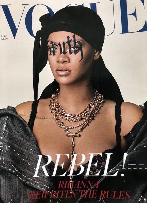 Celebrity Vogue Covers, Vogue Covers Celebrity, Black Women Magazine Cover, Rihanna Vogue Cover, Creative Fashion Magazine Cover, Id Magazine Cover, Rihanna Magazine Cover, Famous Magazine Covers, Magazine Covers Aesthetic