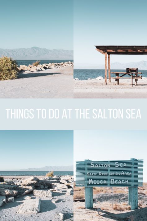 The Salton Sea, where to view California's disappearing inland sea and best things to do nearby. #palmsprings #salvationmountain #desert Bombay Beach Salton Sea, Salton Sea California, Badwater Basin, Imperial Valley, Travel 2024, Travel California, Salton Sea, Hiking Adventures, Beach Destinations