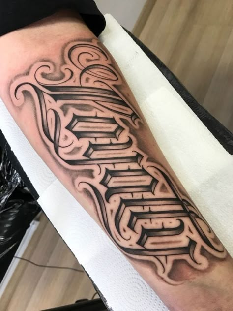 Shaded Lettering Tattoo, Typographic Tattoo, Amor Tattoo, Loyalty Tattoo, Lettering Tattoos, Fonts Tattoo, Hard Tattoos, Tattoo Lettering Design, Script Tattoo