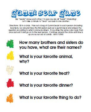 Gummi Bear Game Gummy Bear Game, Higher Education Student Affairs, Preteen Ministry, Bears Game, Reading Buddies, Get To Know You Activities, Social Skills Groups, Classroom Birthday, Holiday Party Games