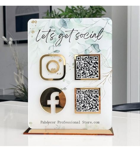 Payment Sign, Facebook Social Media, Scan To Pay, Qr Code Sign, Nail Salon Design, Social Media Signs, Salon Signs, Happy Birthday Template, Exhibition Booth Design