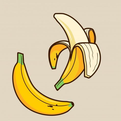 Banana | Premium Vector #Freepik #vector #fruit #yellow #banana #healthy Cartoon Banana, Banana Sticker, Warm Scarves, Fruit Icons, Banana Art, Food Graphic Design, Mascot Design, Painting For Kids, Cute Cartoon Wallpapers