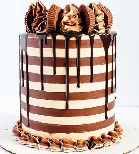 March Cake, Thanksgiving Desserts Cake, Bueno Cake, Fun Thanksgiving Desserts, Striped Cake, Dessert Cakes, Family Cake, Chocolate Raspberry Cake, Minnie Cake