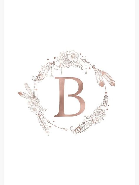 "Letter B Rose Gold Pink Initial Monogram" Spiral Notebook by naturemagick | Redbubble Initial Monogram, Rose Gold Pink, Letter B, A Journal, Spiral Notebook, Notebook, Monogram, Rose Gold, For Sale