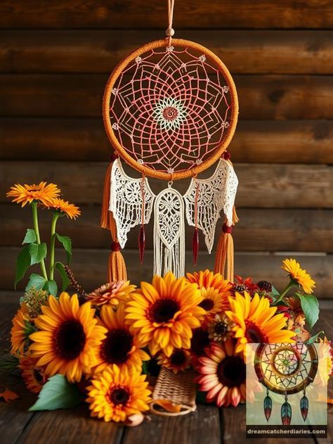 Floral dreamcatchers transform your decor into a harmonious blend of nature and artistry. By combining vibrant blooms with intricate weavings, these unique pieces not only enhance visual appeal but also embody deeper meanings of growth and protection. Discover how this fusion can elevate your space and inspire tranquility. #boho #diyboho #homedecor #bohemian Fall Color Schemes, Dreamcatcher Design, Boho Dreamcatcher, Sleep Rituals, Diy Boho Decor, Mixed Media Design, Candle Glow, Diy Boho, Pastel Colour Palette