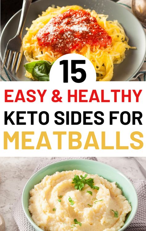 15 Keto Sides for Meatballs (Quick & Easy Recipes) – Keto Millenial Meatball Sides, Sides For Meatballs, What To Serve With Meatballs, Meatball Side Dishes, Ham Dinner Sides, Low Calorie Sides, Keto Sausage Recipe, Keto Pasta Recipe, Keto Side Dish