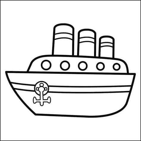 Transportation Coloring Pages, Cruise Activities, Simple Boat, Bird Doodle, Train Drawing, Cruise Kids, Children Sketch, Quiet Book Patterns, Word 2007