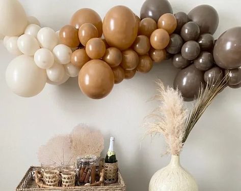 Boho Balloon Garland Mocha Brown Cocoa White Sand Balloons Boho Neutral Party Safari Party Boho Bridal Shower Bachelorette Baby Shower Brown Balloon Garland, Bachelorette Party Balloon, Ideas For 1st Birthday, Trendy Balloons, Blush Balloons, Wonka Party, Sunshine Party, Boho Birthday Party, Bridal Shower Balloons