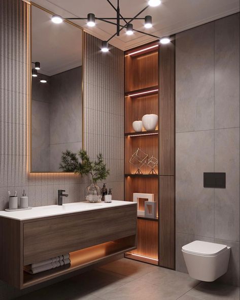 Latest Bathroom Tiles, Wc Decoration, Colorful Bathroom Tile, Austin Interior Design, Beautiful Bathroom Decor, Bathroom Interior Design Modern, Bathroom Cabinets Designs, Modern Small Bathrooms, Luxury Master Bathrooms