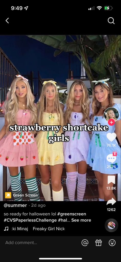 Strawberry Shortcake Halloween Costume Group, 5 Person Halloween Costume, Strawberry Shortcake Halloween Costume, Cake Costume, Strawberry Shortcake Costume, Halloween Boots, 90s Halloween Costumes, Cute Group Halloween Costumes, Halloween Coustumes