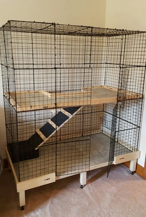 Homemade Flemish Giant Rabbit Cage Indoor Rabbit House, Diy Rabbit Cage, Indoor Rabbit Cage, Flemish Giant Rabbit, Bunny Cage, Chinchilla Cage, Giant Rabbit, Ferret Cage, Bunny Hutch