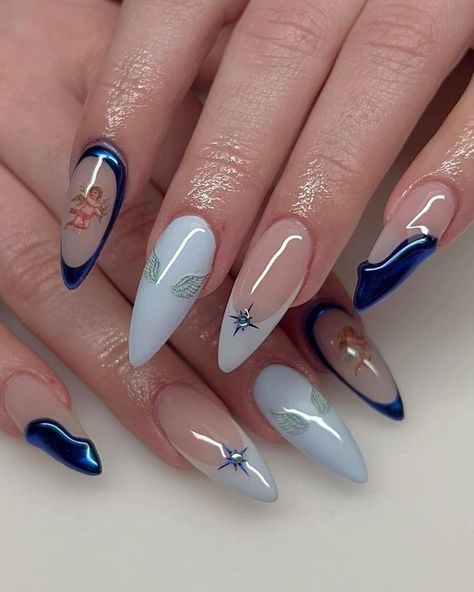 Beauty Nails Design, Edgy Nails, Simple Gel Nails, Short Square Acrylic Nails, Almond Acrylic Nails, Cute Gel Nails, Soft Nails, Funky Nails, Dream Nails