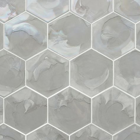 Hexagon Shower Tile, Hexagon Tile Backsplash Kitchen, Gray Hexagon Tile, Hexagon Tile Backsplash, Entry Floor, Octagon Tile, Hexagon Backsplash, Modern Backsplash, Hexagon Tile Floor