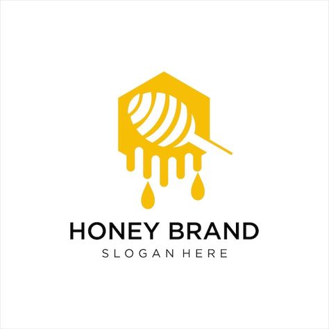 Honey Logo Ideas, Honey Logo Design, Logo Honey, Honey And Bee, Honey Images, Honey Label Design, Logo Bee, Sweet Logo, Honey Logo