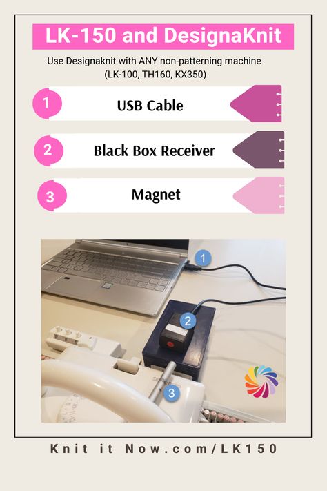 Use DesignaKnit with any non-patterning machine, including LK150, LK1500, TH150 and KX350 or machines with non-working electronics. Flat Knitting Machine, Lk 150 Knitting Machine Patterns, Lk150 Knitting Machine Patterns, Lk150 Knitting Machine, Knitting Machines, Knitting Machine Patterns, Machine Pattern, Knit Picks, Punch Cards