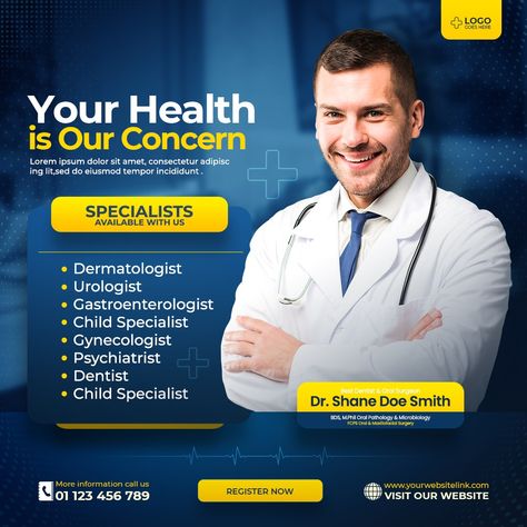 Doctor Ads Creative, Health Care Social Media Post, Doctor Social Media Post, Hospital Social Media Post, Medical Social Media Post, Medical Post, Healthcare Ads, Gesture Poses, Medical Flyer