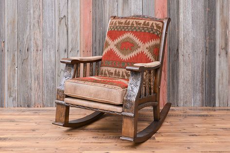 Western Furniture Ranch Style, Southwestern Chairs, Cabin Luxury, Southwestern Furniture, Western Chair, Southwest Furniture, Lodge Furniture, Ranch Furniture, Ranch House Decor