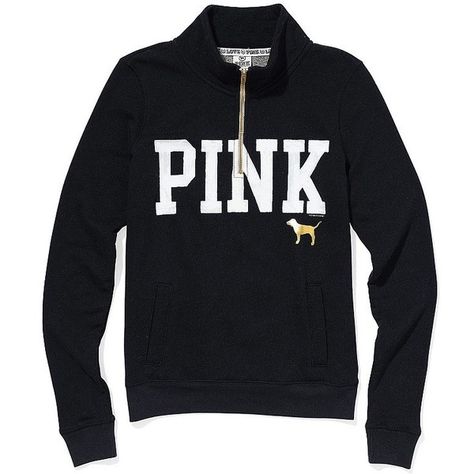 Victoria's Secret Half-Zip Pullover ($47) ❤ liked on Polyvore featuring tops, hoodies, sweatshirts, jackets, shirts, women, victoria secret shirts, half zip pullover, pullover hoodies and hoodie sweatshirts Pink Victoria Secret Clothes, Clothes Sweatshirts, Pink Sweatshirts, Vs Pink Half Zip, Comfy Sweatshirts, Pink Outfits Victoria Secret, Pink Clothes, Pink Clothing, Victoria Secret Outfits