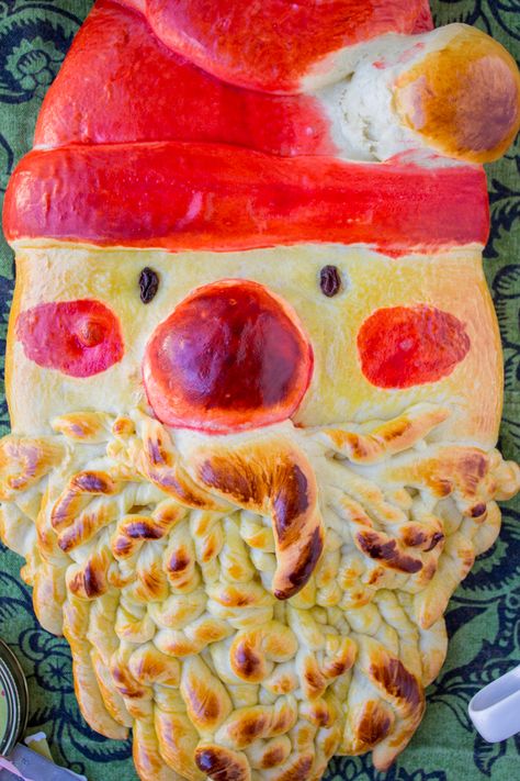 Golden Santa Bread from The Food Charlatan Santa Bread, Bread Tutorial, The Food Charlatan, Food Charlatan, Red Food Coloring, Make Ahead Breakfast, Red Food, Best Breakfast, Christmas Morning