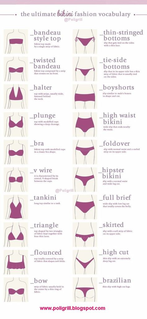 PoliGrill: Know Your BIKINI names Modern Resume Design, Magnesium Deficiency, Fashion Dictionary, Fashion Terms, Fashion Vocabulary, Modern Resume Template, Design Jobs, Fashion 101, Resume Design