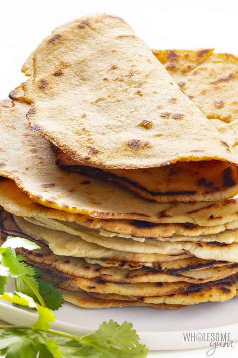 Almond Flour Keto Tortillas Recipe - Wholesome Yum Almond Flour Tortilla Recipe, Almond Flour Tortillas, Flour Tortilla Recipe, Tortillas Recipe, Keto Tortillas, Wholesome Yum, Flour Tortilla, Boiled Egg Diet Plan, Diet Recipes Easy